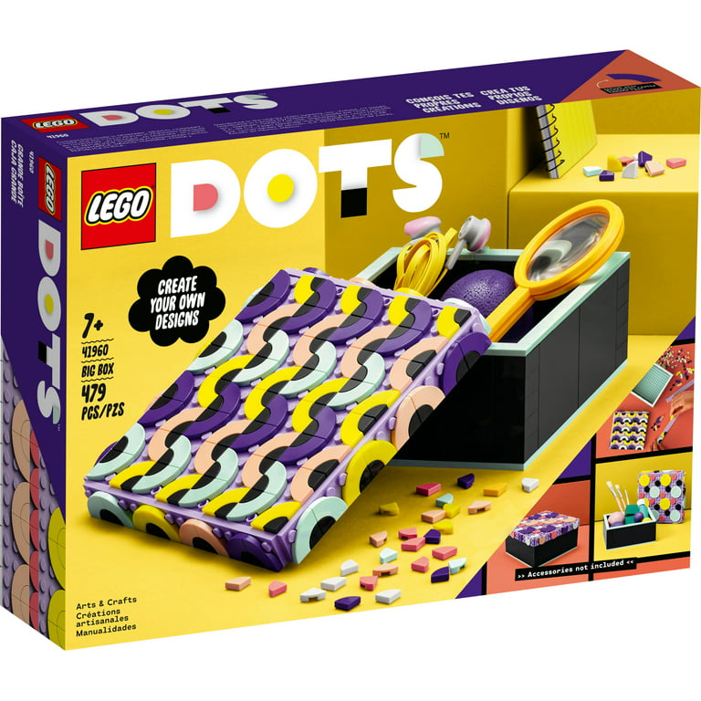 LEGO DOTS Big Box 41960 Arts and Crafts Set for Kids Aged 6 Plus, DIY Desk  Tidy Organizer or Toy Jewelry Storage Tray, Decoration Creative Activity