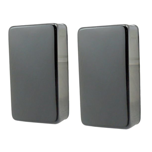 2 cubiertas selladas para pastillas sin agujeros para guitarra eléctrica y bajo. Negro