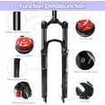 thumbnail image 2 of ZTZ 26 27.5 29 inch Mountain Bike Fork MTB Suspension Air Fork ，120mm Travel,QR 9mm，1-1/8 Straight Tube Rebound Adjust，Manual Lockout Air Shocks, 2 of 7