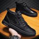 thumbnail image 5 of Zapatos de cuero de negocios informales de caña alta para otoño e invierno para hombre, botas cortas con cremallera y estilo Martin, zapatillas de deporte para hombre, 5 of 6