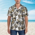 thumbnail image 2 of Fotbe Tulips Flowers Hawaiian Shirt for Men Unisex Summer Beach Casual Short Sleeve Cotton Linen Button Down Shirts-3X-Large, 2 of 5