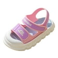 thumbnail image 1 of GiLiling Kids Closed-Toe Sport Sandals, Anti-Collision Toe Cap Adjustable Hook-and-Loop Straps, Non-Slip PVC Sole Breathable Summer Sandals (Purple, 2-2.5 Years), 1 of 6