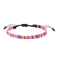 thumbnail image 4 of Tobillera de color retro tejida a mano, pulsera ajustable, cadena de playa unisex, 4 of 6