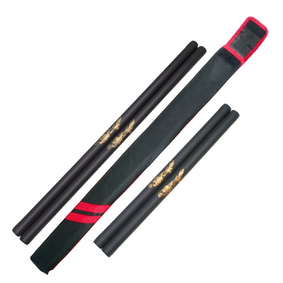 Foam Padded 20"/26" Escrima Kali Arnis Sticks (Pair) Martial Arts, with Case