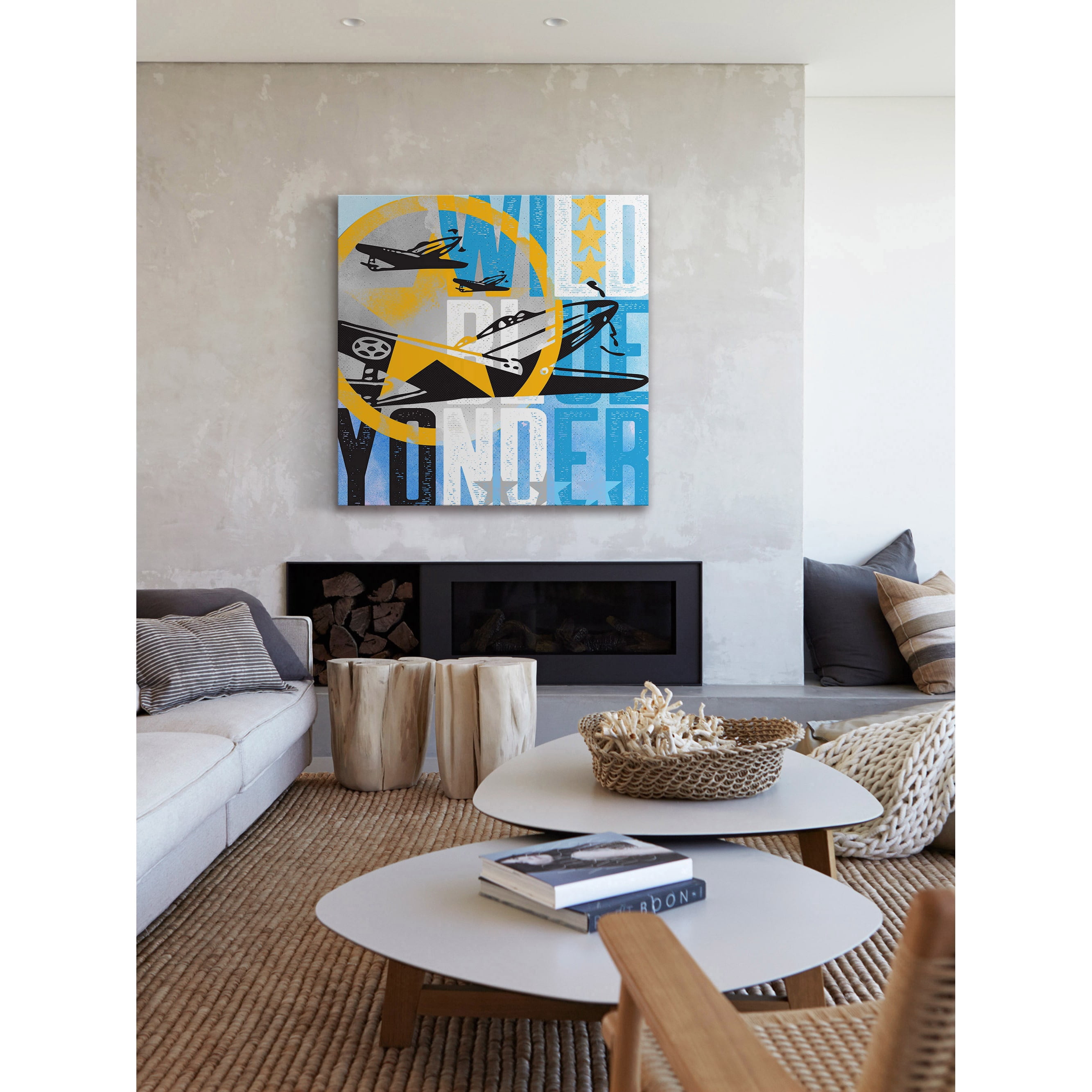 Marmont Hill "Wild Blue Yonder Planes" by Rick Martin Painting Print on Wrapped Canvas