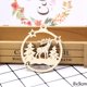 thumbnail image 1 of Copos de nieve naturales con forma de ciervo, adornos colgantes de Chip de madera de Navidad, adornos de Navidad, decoraciones de regalos para niños, 10 piezas, 1 of 4