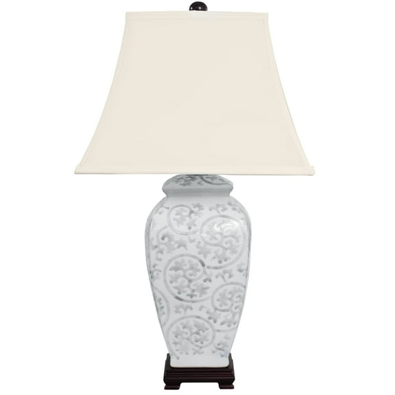 Ivory Vines Porcelain Lamp