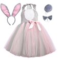 thumbnail image 3 of Vestido de tul con tutú de conejo de Pascua para niña, vestido de princesa para fiesta de cumpleaños de niña, ropa para niños, disfraces de conejo de animales para Halloween, 3 of 5