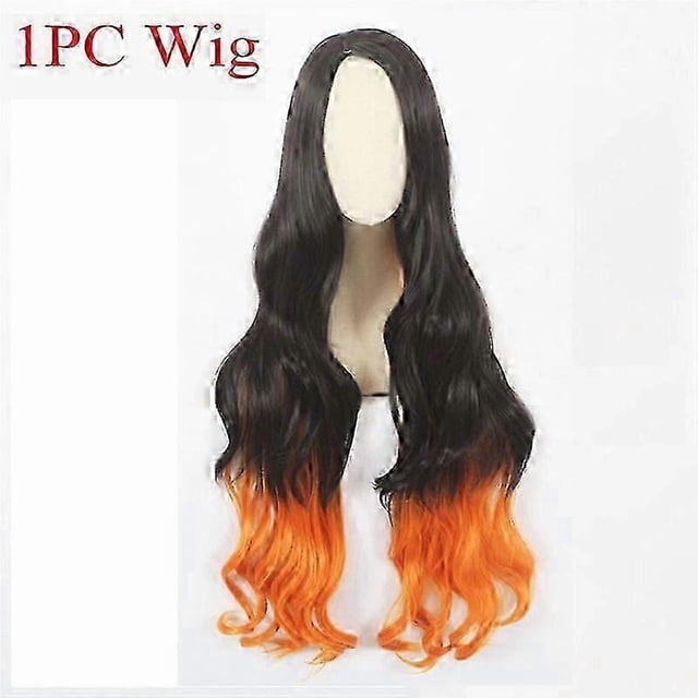 Anime Kamado Nezuko Cosplay Costume Demon Slayer Cosplay Uniform Clothes Kimono Wig Props Set Halloween Costume for Kids Adult