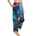 thumbnail image 6 of Salouo Cute Fuzzy Fantasy Creatures Print Women's Pajama Pants Casual Loose Sweatpants PJs Flowy Pants Drawstring Palazzo for Women Wide Leg Pants Lounge Pajama -Medium, 6 of 8