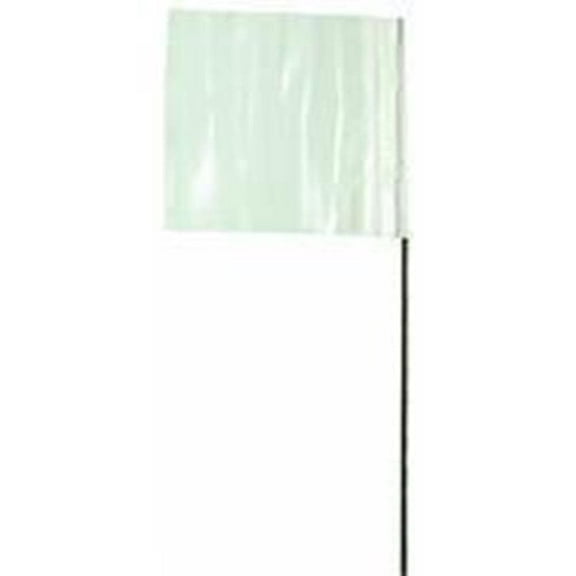 Irwin 2.5 In. X 3.5 In. X 21 In. White Stake Flags 100 Pc.