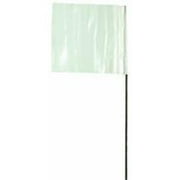Irwin 2.5 In. X 3.5 In. X 21 In. White Stake Flags 100 Pc.