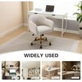 thumbnail image 6 of Home Office Desk Chair with Arms Gold Wheels Modern Velvet Upholstered Rolling Computer Chair Mid-Back Ergonomic Adjustable Swivel Vanity Chair for Bedroom Study Office, Beige,Corduroy, 6 of 6