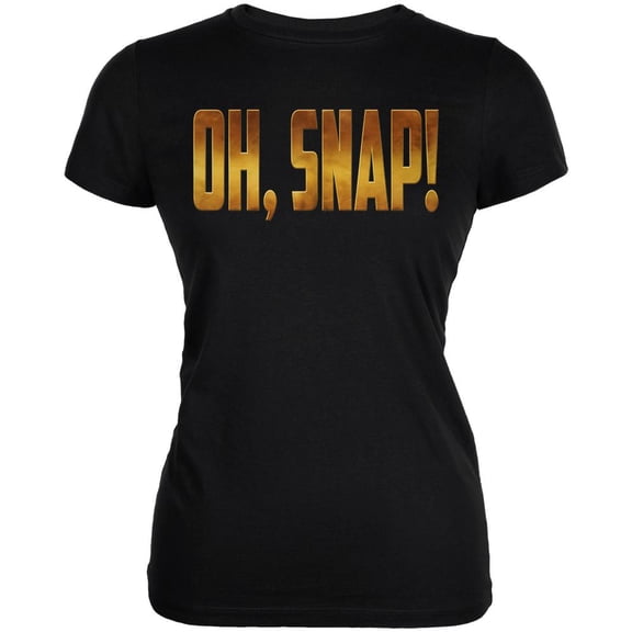 OH SNAP Comic Book Super Villian Juniors Soft T Shirt Black X-LG