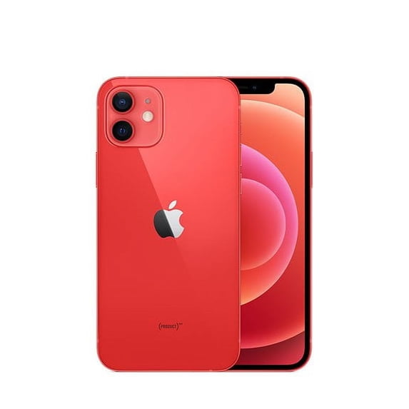 Pre-Owned Apple iPhone 12 - (PRODUCT) RED - 5G smartphone - dual-SIM / Internal Memory 64 GB - OLED display - 6.1" - 2532 x 1170 pixels - 2x rear cameras 12 MP, 12 MP - front camera 12 MP - red