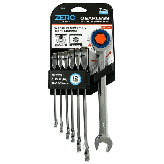Allied International Zero Degree 7-Piece Metric Gearless Ratchet Wrench Set