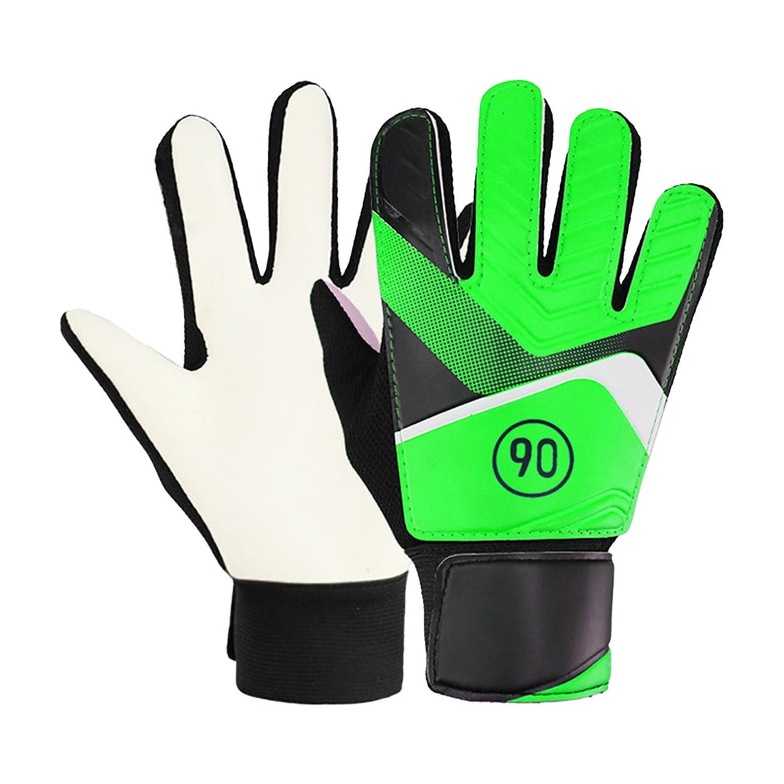 Children's Football Goalkeeper Gloves - Rubber Wallop-Proof Protection, Youth Soccer Goalie Gloves for Boys & Girls, Small/Medium/Large Sizes, Green or Blue