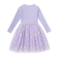thumbnail image 3 of Aideaone Girls Dresses Long Sleeve Tutu Dress Fluffy Tulle Fall Winter Dresses Purple 4-8 Years, 3 of 6