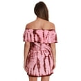 thumbnail image 3 of Riviera Sun Women's Tie Dye Off-Shoulder Cover-Up Dress for Swimwear (Pink, 3X), 3 of 3