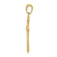 thumbnail image 2 of 14k Polished Ribbon Cross Pendant D1621, 2 of 3