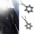 thumbnail image 4 of Unisex Hip Hop Hexagram Shape Pendant Necklace Chain Fashion Jewelry Accessory, 4 of 5