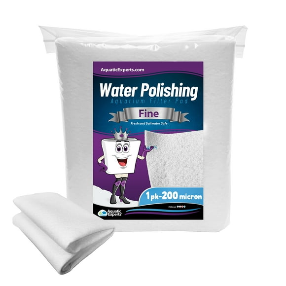 Aquarium Polishing Filter Pad Aquarium Filter Pad Aquarium Filter Floss For Fish Tank Filters Water Polishing Pad For Aquarium Filters (200 Micron 24"" X 36"" - 1 Pack)