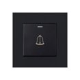 thumbnail image 5 of Outdoor Doorbell Button, 220-250V Tempered Glass Panel Doorbell Switch Wireless Waterproof Chime Push Button, 3.38 inch, 5 of 5