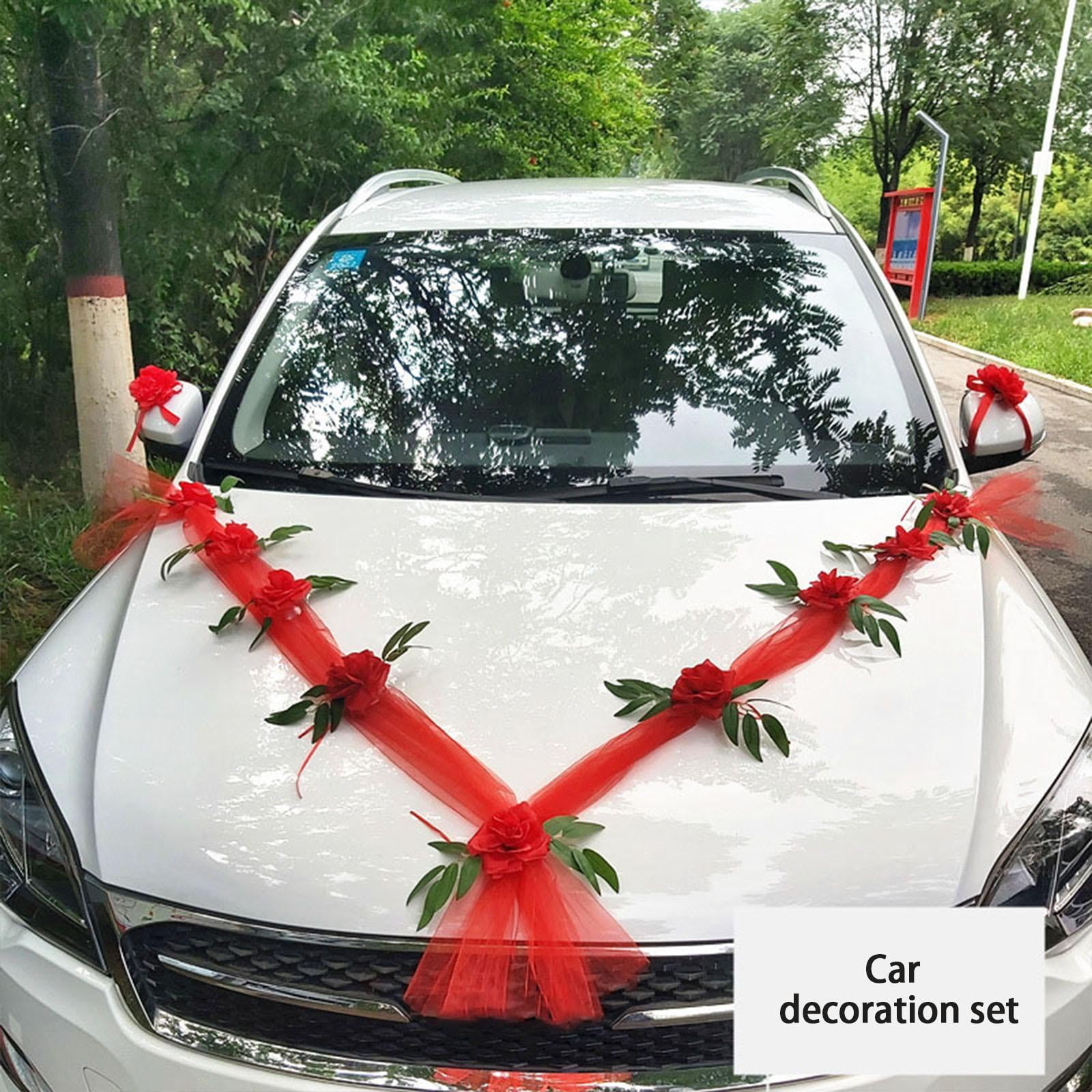 Simple Marriage Wedding Car Decoration
