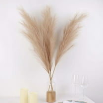Efavormart 3 Stems | 44" Taupe Artificial Pampas Grass Plant Sprays, Faux Branches Vase Flower Arrangement
