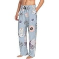 thumbnail image 6 of Naloa Blue Butterfly Pajama Pants Men, PJ Bottoms, Sleep & Lounge Pants-Small, 6 of 6