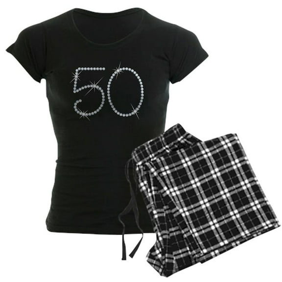 CafePress - Faux Rhinestone 50Th Birthda - Women's Dark Pajamas