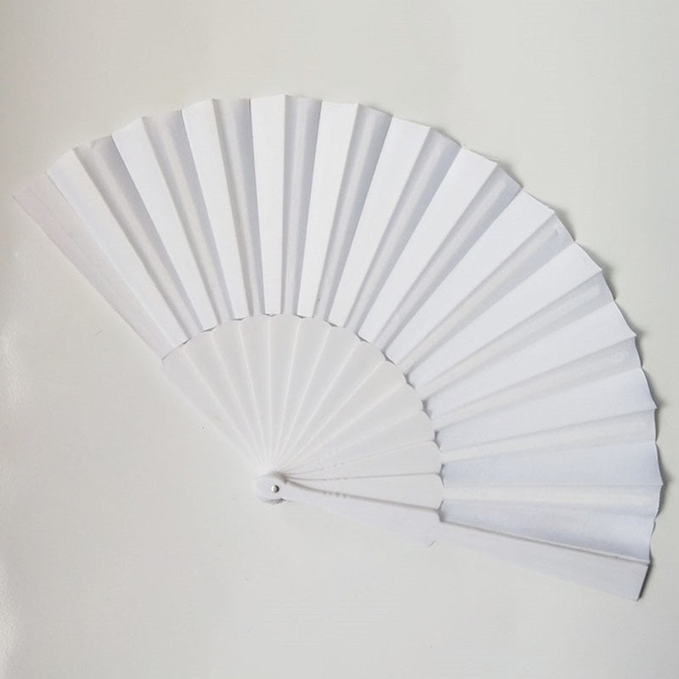 plain white hand fans