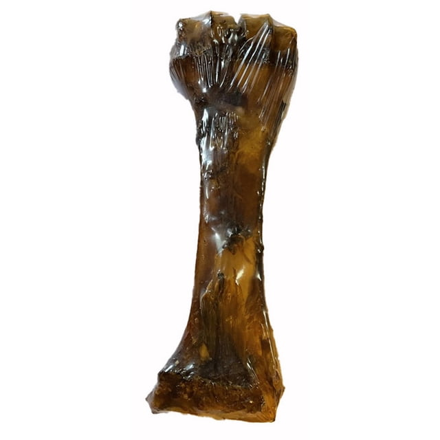 7 Inch Natural Roasted Shin Bone With Marrow with cigar band and upc