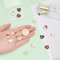 thumbnail image 5 of 14Pcs 7 Styles Heart Alloy Enamel Charms Heart and Rose Enamel Pendants Small Love Heart Charms for DIY Earring Bracelet Necklace Making Light Gold 19mm, 5 of 7