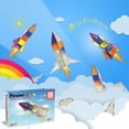 thumbnail image 5 of PicassoTiles UV-Activated Color Changing Rocket Set, Magnetic Construction Toy Kit, STEM Learning Playset with Stacking Blocks for Kids Ages 3+, 5 of 8
