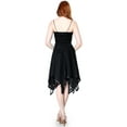 thumbnail image 2 of Evanese Womens Romantic Polyester Sheer A Line Cocktail Dress with Satin Trim, 2 of 4
