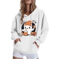thumbnail image 1 of Women's Halloween Sweatshirt 2025 - Ghost Print | Oversized Crewneck Spooky Pullover, 1 of 4