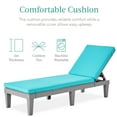 thumbnail image 4 of Best Choice Products Outdoor Lounge Chair, Resin Patio Chaise Lounger w/ Seat Cushion, 5 Positions - Gray/Teal, 4 of 8