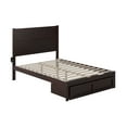 thumbnail image 4 of AFI NoHo 14" Full Wood Platform Bed Frame with Foot Drawer Storage, Espresso, 4 of 8