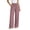 Pink, variant on Yxbdin Striped Print Linen Pants for Women Elastic Drawstring High Waist Long Pants Comfortable Relaxed Fit Casual Trousers Everyday Daily Wear