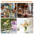 thumbnail image 4 of 5 Pack Glass Cylinder Vases, Clear Glass Flower Vases for Centerpieces, Floating Candle Holders for Wedding Table and Home Decor, 4", 6", 7.5", 8", 10" Tall, 4 of 9
