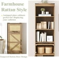 thumbnail image 3 of Vabches 70" Tall Bathroom Storage Cabinet, 6-Tier Rattan Bathroom Storage Cabinet with Adjustable Shelf & Drawer for Kitchen, Living Room, 3 of 7