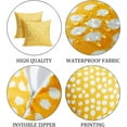 thumbnail image 4 of Outdoor Pillow Covers 18x18 Set of 2 Yellow Polka Dot Outdoor Waterproof Decorative Pillow Cases Summer Outdoor Sofa Bed Cushion Covers Home Decor Gifts002A, 4 of 6