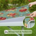 thumbnail image 6 of Pioneer Flower Floral Print Pattern Square Fitted Tablecloth with Elastic Edge,Square Table Cover,Washable Elastic Table Cover for Home Kitchen Party Decor 34"x34", 6 of 6