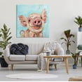 thumbnail image 2 of Smiling Pig Farm Animal Animals & Insects Painting Gallery Wrapped Canvas Print Wall Art, 2 of 7