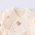 thumbnail image 4 of KPOPLK Baby Pajamas with Mitten Cuffs Tie Front 3 6 9 12 18 Months Infant Newborn Cotton Long Sleeve Footie Pjs Outfit Size 0-1 Months, 4 of 4