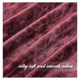thumbnail image 5 of Huang zhong wen Lux Burgundy Crushed Velvet Curtains 2 Panel Set - 72 inches Long Room Darkening Luxury Distressed Velvet Rod Pocket Window Drapes for Living Room Bedroom 50" W x 72" L, 5 of 9