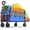 Blue, variant on Wagons Carts Foldable, Lightweight Portable Utility Shopping Cart with Wheels, Folding Grocery Wagon Cart for Grocery, Camping, Shopping, Beach, Garden, Sports