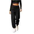 thumbnail image 5 of Yoga Pants for Women Ihhxva Side Slit Elastic Waist Casual Leggings High Waisted Tummy Control Workout Activewear Soft Stretchy Lounge Running Gym S-2XL, 5 of 9