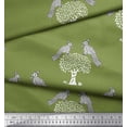 thumbnail image 3 of Soimoi Moss Georgette Fabric Dot & Lotus Block Decor Fabric Printed Yard 42 Inch Wide, 3 of 4